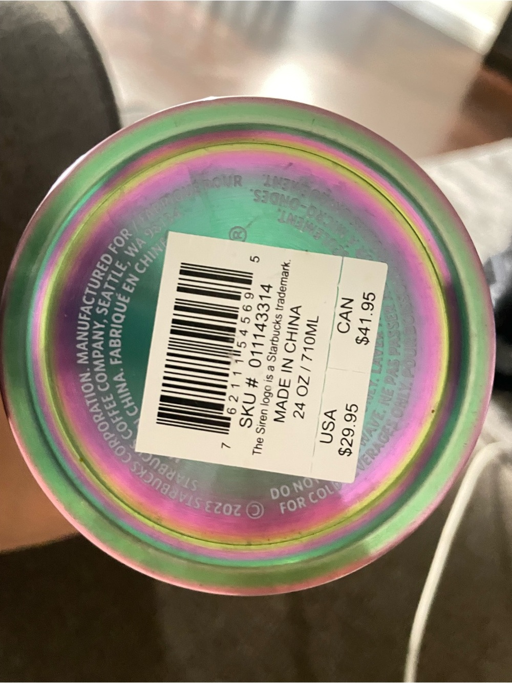 2 Starbucks 24 oz Tumbler Bundle Floral & Iridescent - Picture 7 of 8